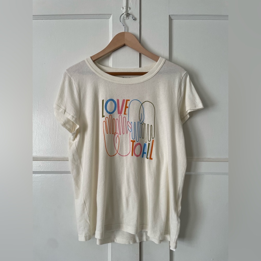 Madewell x Lisa Congdon Love To All Pride Perfect Vintage Tee • NWT - Picture 4 of 7